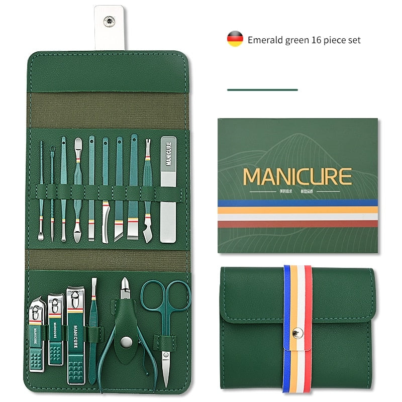 Kit Manicure Premium Inoxidável - 16 Peças - Liz BH Store