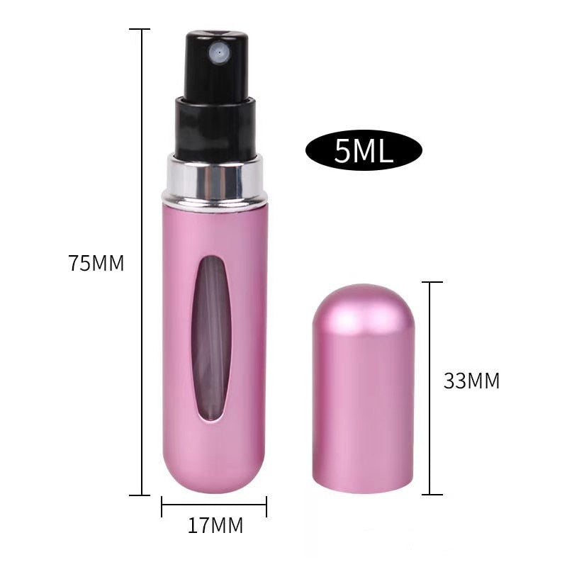 Porta Perfume Recarregável 5ml - Spray Portátil - Liz BH Store